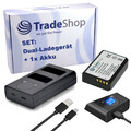 2in1 Set: Dual LCD LADEGERÄT USB Typ-C + AKKU für Canon EOS 2000D 4000D