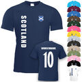 Schottland Scotland T-Shirt Trikot Name Nummer Fußball WM EM Fan Team National