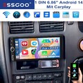 1 DIN Autoradio CarPlay Android Auto Mit 6.86 Zoll IPS Bildschirm Bluetooth 64GB