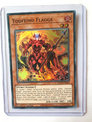 Todfeind Flagge ETCO-DE010 Super-Rare 1 Auflage YU-GI-OH Karte Near Mint