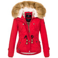 Warme Damen Winter Jacke Winterjacke Steppjacke gefüttert Rot M V630 Box109
