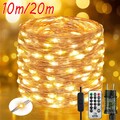 10-20m Weihnachten LED Kupferdraht Lichterkette Micro String Lichter Party NEU
