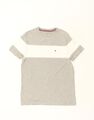 Tommy hilfiger Herren-T-Shirt Top klein grau Colourblock Baumwolle AO06