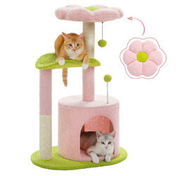 PAWZ Road Kratzbaum Klein Katzenbaum Katzenkratzbaum Kletterbaum Spielbaum 84 cm