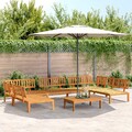 Gartenmöbel Paletten Sofa Garnitur Lounge 6-tlg. Massivholz Akazie vidaXL