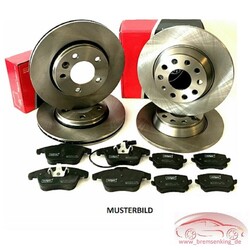 VW T4 "16" Komplett Set 4 Bremsscheiben 8 Bremsbeläge vorne hinten
