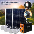 Tragbare Powerstation Camping Solargenerator Stromerzeuger mit Solarpanel&Lampe