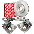 FEBI Bremsscheiben 278mm Bremsbeläge Bremssattel Satz Vorne für FORD FOCUS III