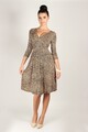   Klassisches & elegantes Damenkleid V-Ausschnitt Cocktail Trikot Büro Größe 8-16 4400