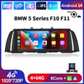 10.25" Android 14 Autoradio Apple CarPlay GPS KAM 4+64G Für BMW 5er F10 F11 NBT