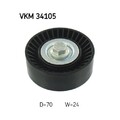 1x Umlenk-/Führungsrolle, Keilrippenriemen SKF VKM 34105 passend für FORD