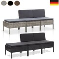 Gartenmöbel 3-tlg. Poly Rattan Sitzgruppe Garnitur Lounge Sofa mehrere Auswahl