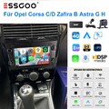 DAB+ Android 14 Carplay Autoradio DSP Für Opel Astra H Corsa C D Vectra Zafira B