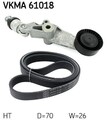 SKF VKMA 61018 Keilrippenriemensatz für TOYOTA COROLLA (ZZE12, NDE12, ZDE12)