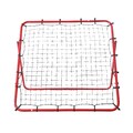 Fußball Rebounder Kickback Tor Rückprallwand 100x100cm Einstellbar Rot
