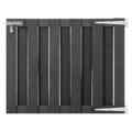 Gartentor WPC Grau Zauntor Zauntür Gartentür Hoftor Pforte 60-170cm vidaXL