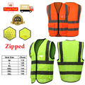 Gelbe Hi Vis Warnweste Weste Sicherheit mit Taschen reflektierend