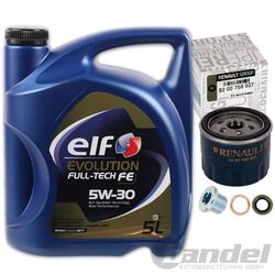 ORIGINAL ÖLFILTER + 5L ELF 5W-30 MOTORÖL passend für RENAULT MASTER 1.5 1.9 dCi