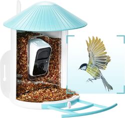 Birdfy Vogelhaus mit Kamera, Vogelfutterstation, Futterstationen für Wildvögel