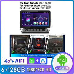 Für Fiat Ducato 2007-2023 10.1'' Carplay Android 14 Autoradio GPS Navi WIFI DAB+