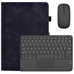Touchpad QWERTZ Tastatur für iPad 10th 9th 8th 7th Gen Air 5/4/3 mit Schutzhülle