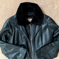 Damen Nappa Leder Long Jacke mit Kragen, Gr.36-M (sh.Text), schwarz, Top-Zustand