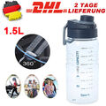 1,5 Liter Trinkflasche Fitness Flasche Sport Wasserflasche Sportflasche BPA-frei