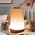 LED Nachttischlampe Nachtlicht Touch Dimmbar RGB Atmosphäre Tischlampe Akku USB