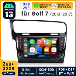 9''Android 13 Autoradio Carplay Für VW Golf VII MK7 2013-2020 GPS Navi WIFI DAB+