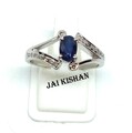 Fantastische Blauer Saphir Edelstein 925 Sterling Silber Damen Hübsch Ring