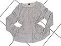 s.OLIVER Black Label Pullover Sweater Viskose Tunika Beige mit Glitzer Gr.44 neu