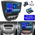 Android15 4+64G Für Autoradio Für Toyota Aygo Peugeot 107 Citroen C1 GPS Nav KAM