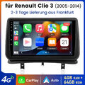 CarPlay Android13 Autoradio DAB Wifi GPS Navigation Für Renault Clio 3 2005-2014