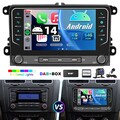 DAB+ 7" Carplay Android 14 Autoradio GPS Für VW GOLF 5 6 Caddy III Tiguan Kamera