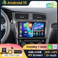 DAB+ 8Kern 4+64GB Android 15 Autoradio GPS CarPlay Für VW Golf VII MK7 2012-2020