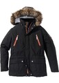 Parka warm wattiert mit Kapuze Gr. 50 Schwarz Herren-Jacke Mantel Neu
