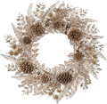 60cm Weihnachtskranz Türkranz Champagner Gold Deko Kränze