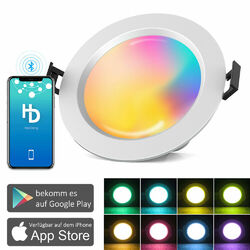 LED Einbaustrahler Bluetooth WIFI RGB+WW+CW Decken Einbauspot Dimmar 5W-15W 230V
