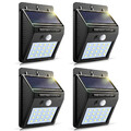 4x LED Solarlampe Bewegungsmelder Leuchte Wandleuchte Außen Sensorlicht 3 Modi