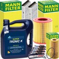 MANN INSPEKTIONSPAKET+ARAL 5W-30 MOTORÖL passend für 2.0 TFSI AUDI A6 C6 4F2/5