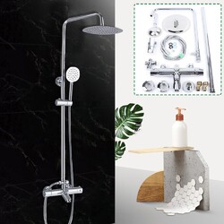 Duschsystem Duschset Duscharmatur mit Thermostat Mischer Regendusche Handbrause