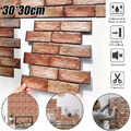 10/20x 3D Selbstklebend Tapeten Steinoptik Wandpaneele Ziegelstein Wandaufkleber
