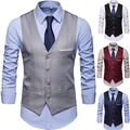 ሐMänner Slim Fit Herren Formell Weste Hochzeit Smoking Sakko Anzugweste Weste(