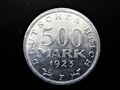 Weimarer Republik  500 Mark  1923 F