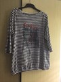 Damen Shirt 48/50 3/4 Arm Maritim Pailletten Love Passion