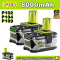 8.0Ah 6.0Ah 18V Akku Für RYOBI One Plus Lithium RB18L50 P108 Batterie DE 18 Volt