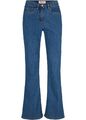 Bootcut Jeans Mid Waist Stretch Kurz Gr. 36 Blau Damen-Hose Freizeit-Pants Neu