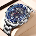 Herren Sport Quarzuhr,Digitalanzeige uhr,Wasserdicht uhr,Chronograph Armbanduhr