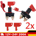2x 12V 200A Auto Batterie Hauptschalter Trennschalter Not Aus Schalter Boot KFZ