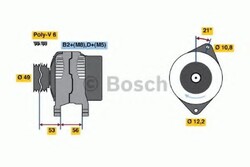 BOSCH 0 986 046 090 Lichtmaschine Generator LiMa 90A 14V für FIAT PUNTO (188)